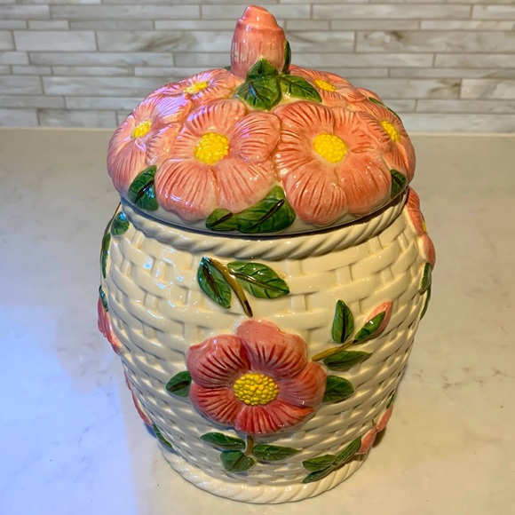 Franciscan Dining Franciscan Desert Rose Cookie Jar Canister Poshmark